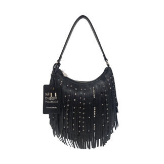Le pandorine Borsa media a spalla Arizona frange e borchie